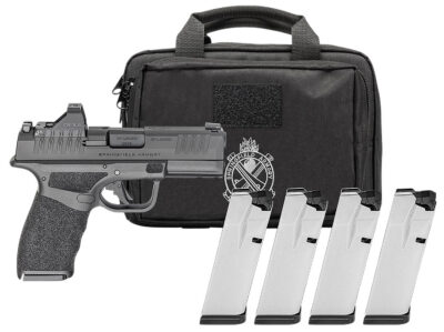 HELLCAT PRO OSP 9MM LUGER SEMI-AUTO HANDGUN GEAR PAC W/RFX11 HELLCAT PRO OSP 9MM 3.7”BBL (4)15RD MAG W/VIRIDIAN RFX11
