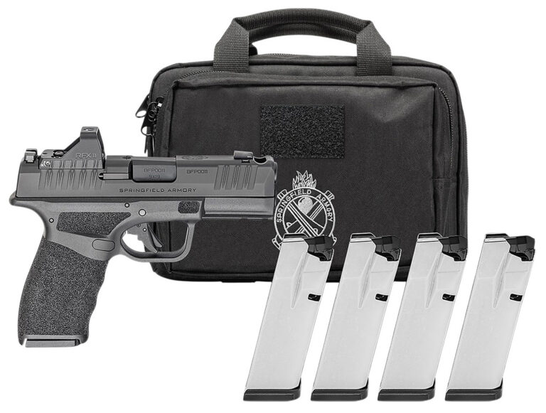 HELLCAT PRO COMP OSP 9MM SEMI-AUTO HANDGUN GEAR PAC W/RFX11 HELLCAT PROCOMP OSP 9MM 3.7''BBL (4)15RD MAG W/VIRIDIAN RFX11