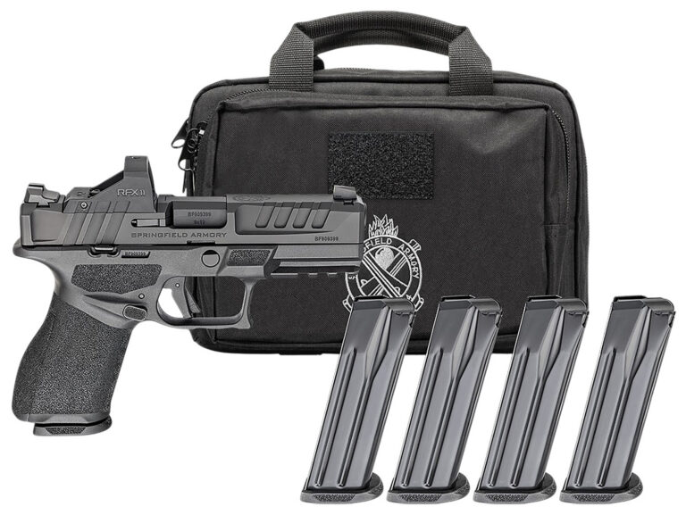 ECHELON 4.0C 9MM SEMI-AUTO HANDGUN GEAR PAC W/VIRIDIAN RFX11 ECHELON 4.0C 9MMLUGER 4''BBL (1)15RD(3)18RD MAG W/RFX11