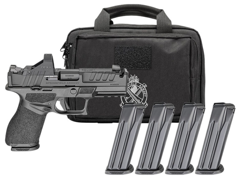 ECHELON 4.0C 9MM COMPENSATED SEMI-AUTO HANDGUN GEAR PAC W/RFX11 ECHELON 4.0C 9MM LUGER 4'' COMP BBL (4)10RD W/VIRIDIAN RFX11