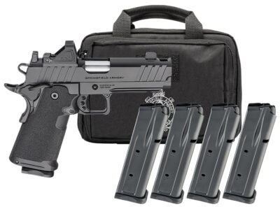 SPRINGFIELD ARMORY 1911 DS PRODIGY AOS COMP 9MM 4.25IN BARREL 20RD BLACK U-NOTCH W/TRITIUM 4MAGS PH9117AOS-COMP-PAC