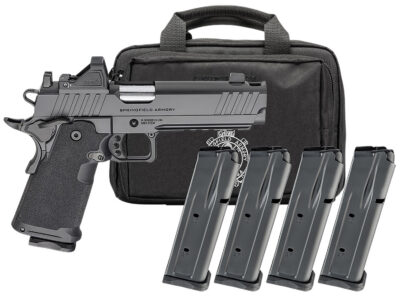 1911 DS PRODIGY AOS COMP 9MM SEMI-AUTO HANDGUN GEAR PAC W/RFX11 1911 DS PRODIGY AOS 9MM 5”COMP BBL (4)10RD W/VIRIDIAN RFX11