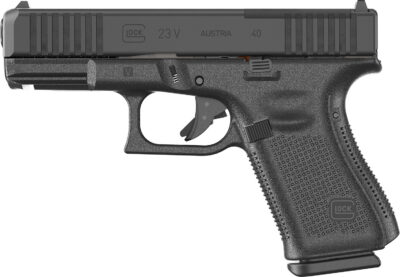 Glock PV2350203MOS G23 V MOS 40 S&W 13+1 4.02″ Black GMB Barrel, Black nDLC Steel Optic Ready/Serrated Slide, Black Polymer Frame w/Accessory Rail, Interchangeable Backstrap Grip, Ambidextrous