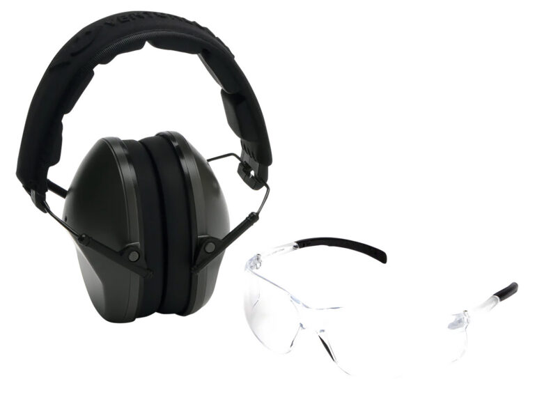 Pyramex Clear Lens with VG Low Profile OD Green Earmuff
