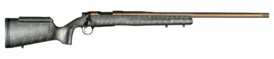 Christensen Arms 8010200601 Mesa Long Range 6.5 Creedmoor 4+1 16.25″ Burnt Bronze Cerakote Threaded Barrel & Steel Drilled & Tapped Receiver, Green w/Black/Tan Webbing Adj Cheek Riser Polymer Stock