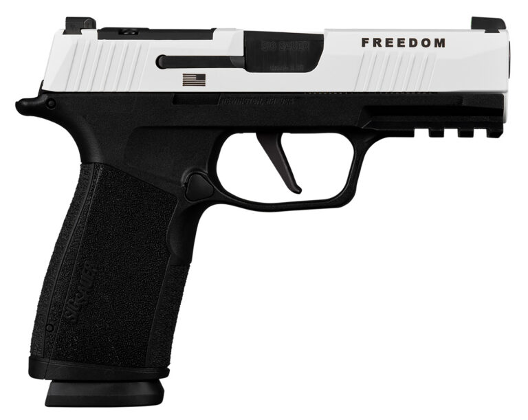 P365 XMACRO FREEDOM SERIES OPTIC RDY 9MM LUGER SEMI-AUTO HANDGUN P365 XMACRO FREEDOM 9MM LUGER 3.7''BBL (2)17RD MAGS 2-TONE