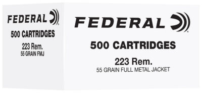 Federal FC223F500   223Rem 55gr Full Metal Jacket 500 Per Box/2 Case