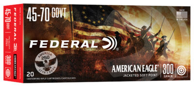 Federal AE4570USA American Eagle  45-70Gov 300gr Jacketed Soft Point 20 Per Box/10 Case