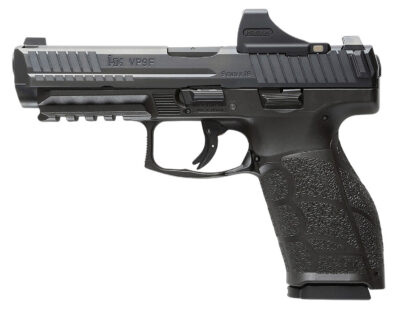 VP9A1 F, 9MM, 2-10RD MAGS (CA Compliant). BLACK, 4.5″. OPTICS EQUIPPED W/ HOLOSUN SCS.