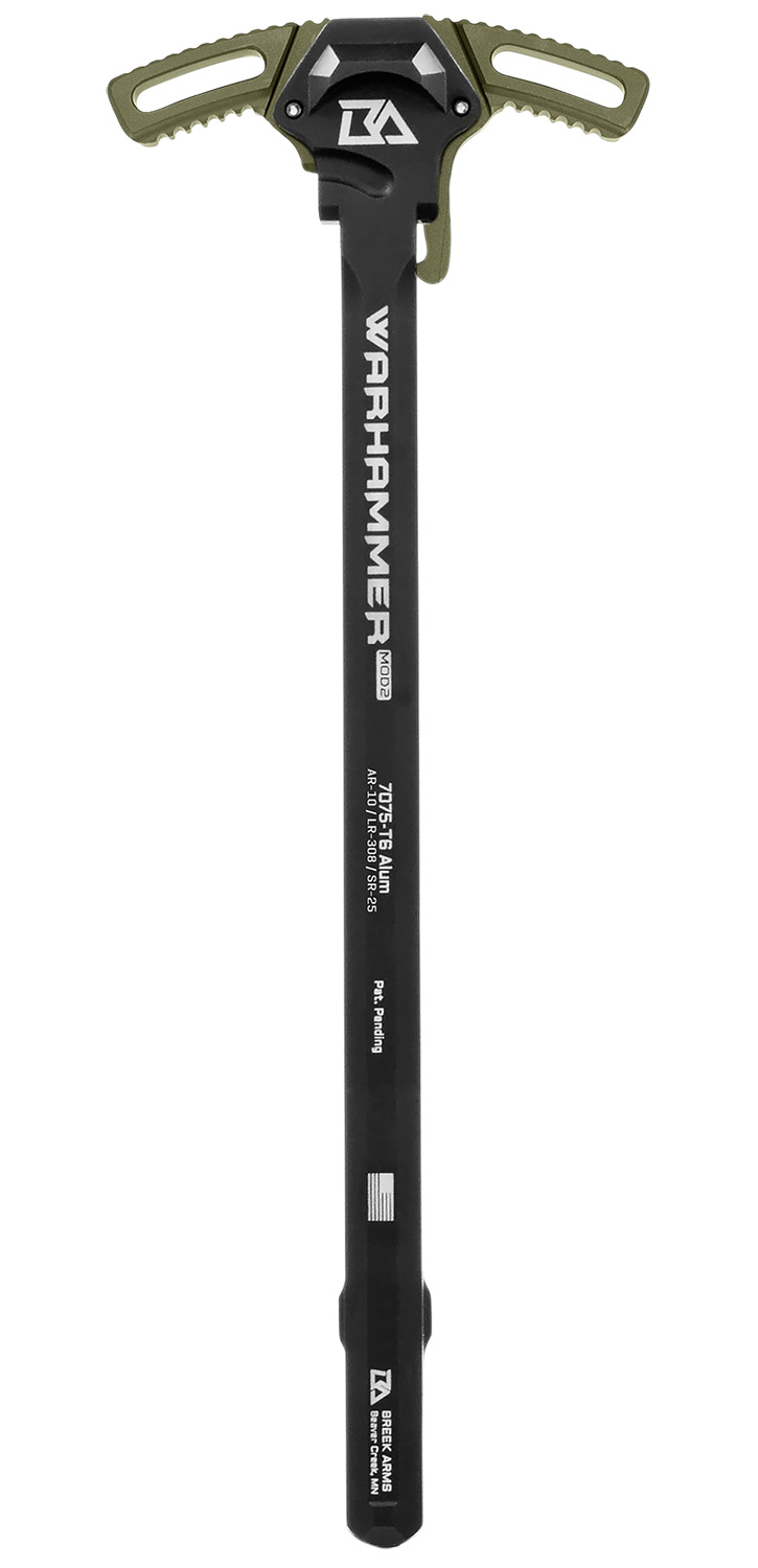 AR 308 WARHAMMER MOD2 AMBIDEXTROUS CHARGING HANDLE AR 308 WARHAMMER MOD2 AMBIDEXTROUS CHARGING HANDLE OD GREEN