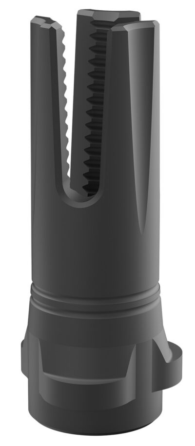 Breek Arms BRK4316 Scorch 3-Prong Flash Hider Black Nitride Steel 5/8″x24 Threads 30 Cal Compatible w/ Breek-LOK 3QD