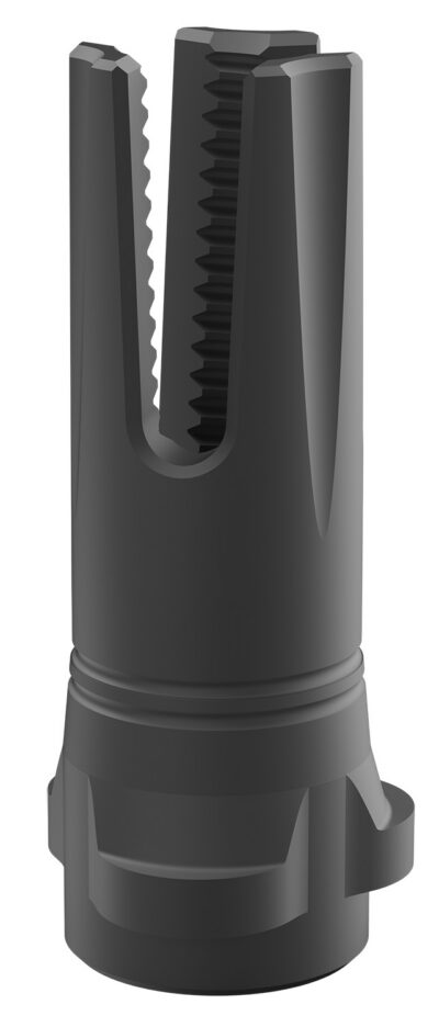 Breek Arms BRK4319 Scorch 3-Prong Flash Hider Black Nitride Steel 5/8″x24 Threads 9mmLuger Compatible w/ Breek-LOK 3QD