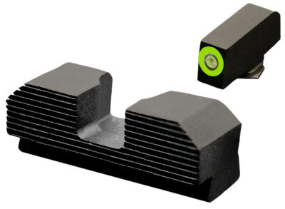 MINIMALIST NIGHT SIGHTS FOR GLOCK 17,19,22-24,26,27,31-36,38 MIN NIGHT SIGHTS-GLOCK 17,19,22-24,26,27,31-36,38 BLK/GRN