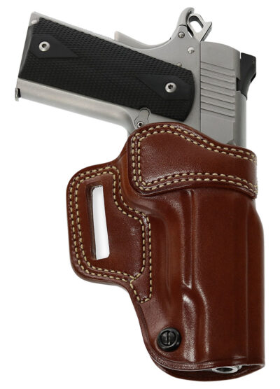 Galco AV266 Avenger  OWB Tan Leather Belt Slide Fits 4-4.25″ 1911