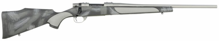 Weatherby VC38350NR0O Vanguard Shadow 350 Legend 5+1 20" Carbon Gray Cerakote #2 Standard Barrel, Carbon Gray Cerakote Steel Drilled & Tapped Receiver, Black w/Gray & White Accents Monte Carlo Stock