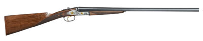 F.A.I.R. FRISSL2028 Iside Select 20 Gauge Break Open 2rd 28″ Black Side By Side Barrel, Polished Silver w/Gold Inlay Receiver, English Style Oiled Walnut Stock, Technichoke XP50 Choke System