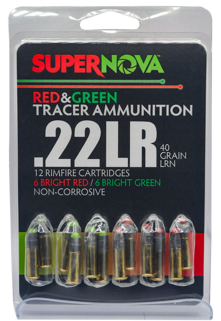 Supernova PMSN22LRMP Green/Red Tracer 22LR 40gr Lead Round Nose 12 Per Box/60 Case