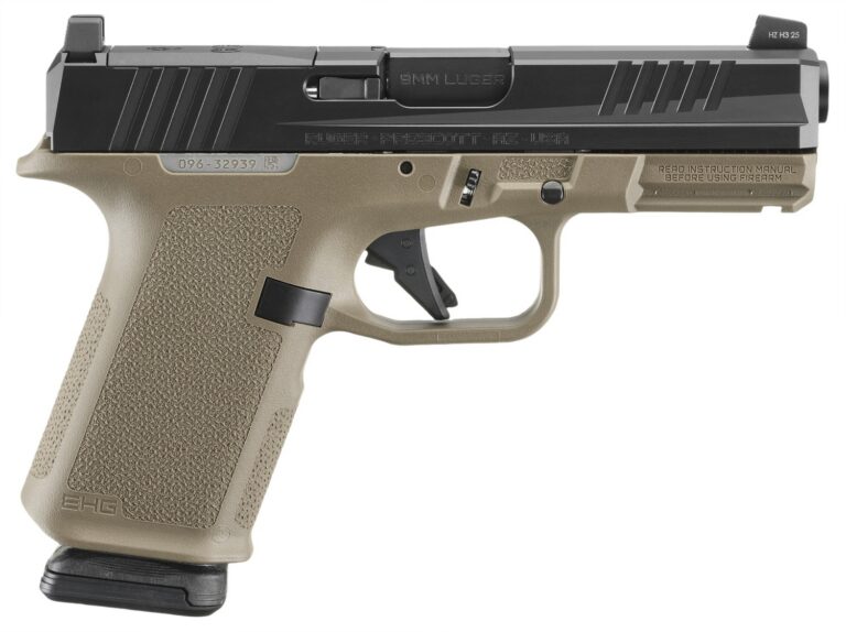 RUGER RXM 9MM 4IN BARREL 15RD FDE MAGPUL GRIP TRITIUM FRONT SIGHT TWO GL9 PMAGS 19426