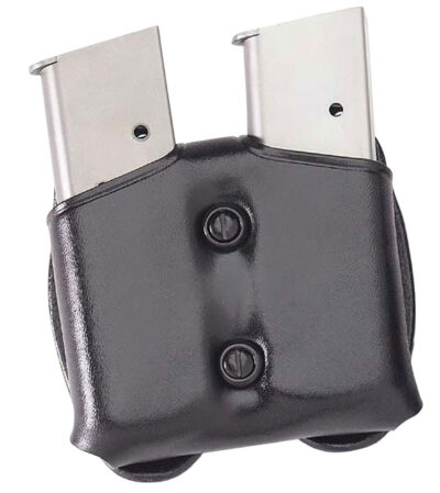 Galco CDM22B CDM Mag Carrier Double Black Leather Belt Loop Belts 1.50-1.75″ Wide Compatible w/ Taurus PT140 Ambidextrous Hand