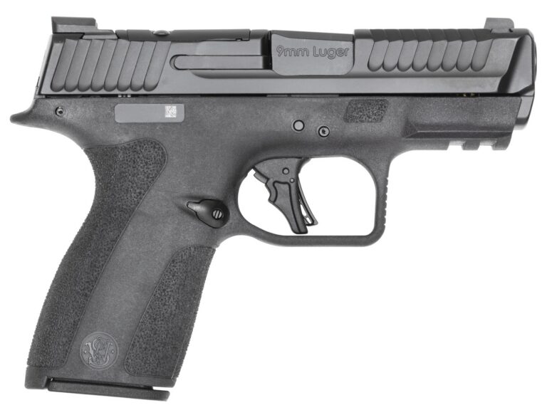 Smith & Wesson 14459 M&P Shield X *CA Compliant Sub-Compact Frame 9mm Luger 10+1 3.60" Black Armornite Stainless Steel Barrel & Optic Ready/Serrated Slide, Black Polymer Frame w/Picatinny Rail, Black Textured Grip, Holosun K/RMSc Footprint