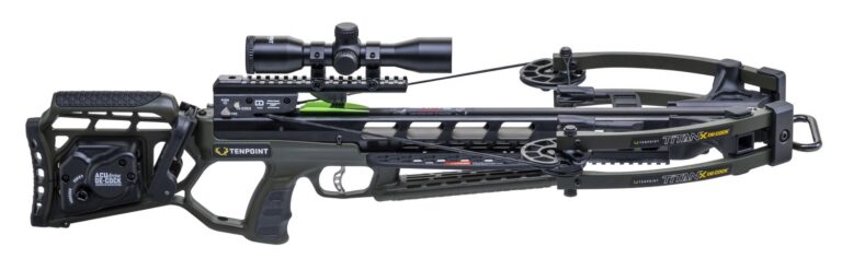 TenPoint Titan X Decock Crossbow Package ACUdraw De-Cock ProView 400 Scope Moss Green