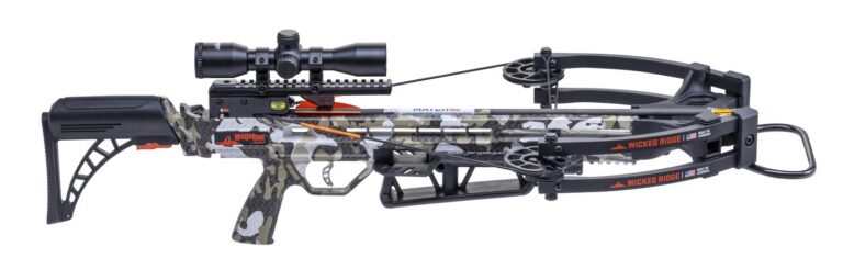 Wicked Ridge Warrior 400 Crossbow Package Rope Sled ProView 400 Scope Peak XT Camo
