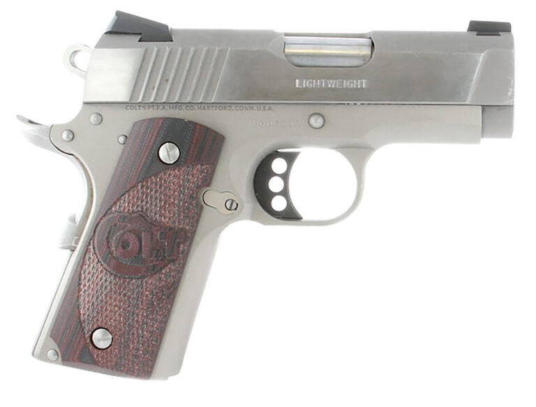 DEFENDER 45 ACP SEMI-AUTO HANDGUN DEFENDER 45 ACP 3'' BBL (1)7RD MAG SS/BLACK W/CHERRY GRIP