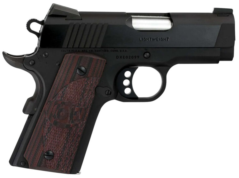 DEFENDER 45 ACP SEMI-AUTO HANDGUN DEFENDER 45 ACP 3'' BBL (1)7RD MAG BLACK/BLACK W/CHERRY GRIP