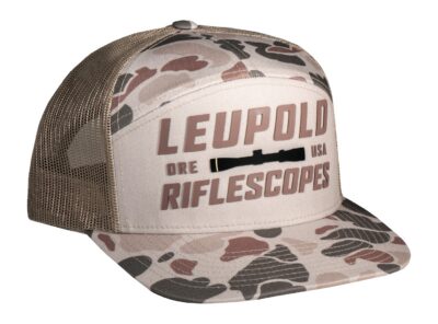 Leupold Riflescopes 7 Panel Trucker Light Tan/Harvest Duck Camo