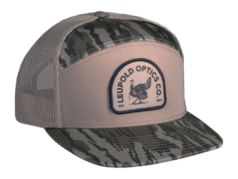Leupold Turkey 7 Panel Trucker Khaki/Mossy Oak Bottomland Leupold Turkey 7 Panel Trucker Khaki/Mossy Oak Bottomland