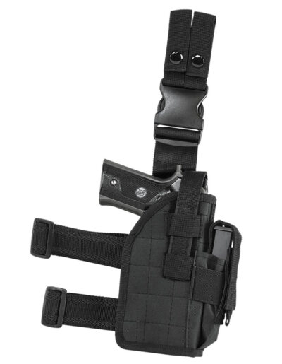 NcStar CVDLHOL2954B Drop Leg  Leg Black PVC Fabric Leg Fits Full Size Semi-Auto Fits Compact Semi-Auto Right Hand