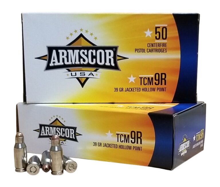 Armscor FAC22TCMNR1N Pistol 22 TCM 9R 39 gr Jacketed Hollow Point (JHP) 50 Bx/