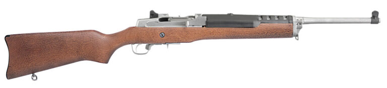 Ruger 5804 Mini Thirty 7.62x39mm 5+1 18.50" Matte Stainless Steel Barrel, Drilled & Tapped Steel Receiver, Hardwood Fixed Stock, Right Hand