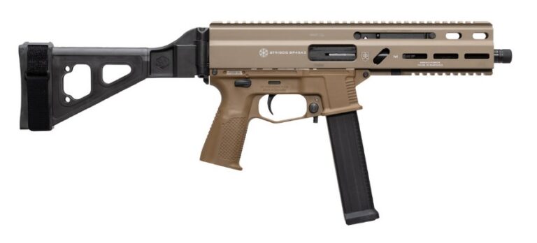 GRAND POWER STRIBOG SP45A3 .45 ACP 8IN BARRELSUB PISTOL SBT BRACE FDE