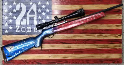 Birmingham Small Arms Martini Cadet, 22 Hornet, Single Shot Rifle, 21.5″ Barrel, Black w/ Custom Painted Stock. Comes with Tasco 6-24x Scope
