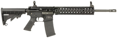 Smith & Wesson LE 311001 M&P15 T 223 Rem, 5.56x45mm NATO 30+1 16″ Black Finish, 6 Position Stock, Polymer Grip, Troy Quad Rail & Battle Sights Right Hand