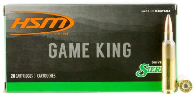 HSM 65X2843N Game King  6.5×284 Norma 140 gr Sierra GameKing Spitzer Boat Tail 20 Per Box/ 20 Case