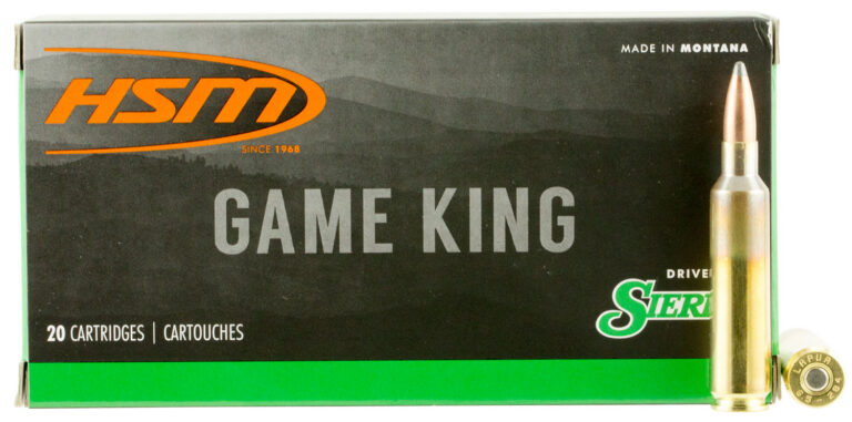 HSM 65X2843N Game King  6.5x284 Norma 140 gr Sierra GameKing Spitzer Boat Tail 20 Per Box/ 20 Case