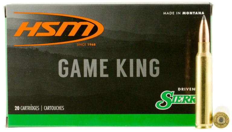 HSM 338RUM10N Game King  338 RUM 215 gr Spitzer Boat Tail (SBT) 20 Bx/ 20 Cs