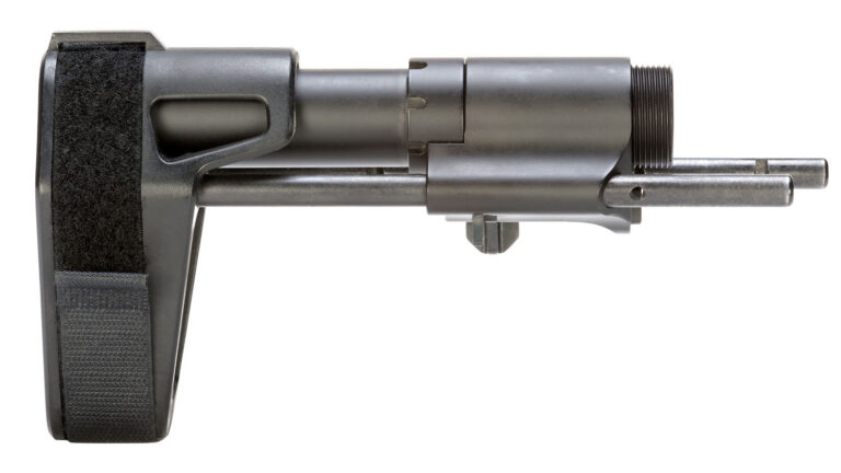 SB Tactical PDW01SB PDW Black Elasto-Polymer 3-Position Adjustable for AR-Platforms (Tube Included)