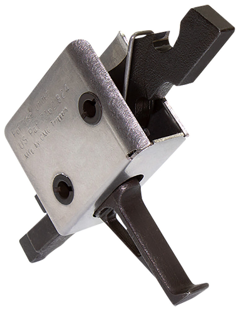 CMC Triggers 91507 Drop-In Single-Stage Flat Trigger w/ 3.50 lbs Draw Weight & Black/Silver Finish