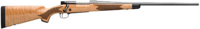 Winchester Repeating Arms 535218230 Model 70 Super Grade 7mm Rem Mag Caliber with 3+1 Capacity, 26″ Barrel, High Polished Blued Metal Finish & Gloss AAA Maple Stock Right Hand (Full Size)