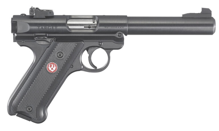 RUGER MRK IV TRGT 22LR 5.5" BLUED BLK GRP ADJ SGHT 10RD