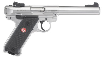 RUG MARK IV TARGET 22LR 5.5 SS BLK GRIPS 10RD