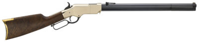 Henry H011R Original Rare Carbine Full Size 44-40 Win 10+1 20.50″ Blued Octagon Barrel, Brass Polished Brass Receiver, Fancy American Walnut Wood Stock Right Hand