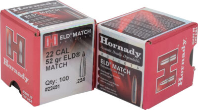 ELD® MATCH .22 CALIBER (.224”) RIFLE BULLETS ELD MATCH .22 CAL(0.224”) 52GR POLYMER TIP BOAT TAIL 100/BOX
