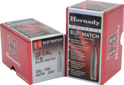 ELD® MATCH .22 CALIBER (.224”) RIFLE BULLETS ELD MATCH 22 CALIBER (0.224”) 75GR POLYMER TIP 100/BOX