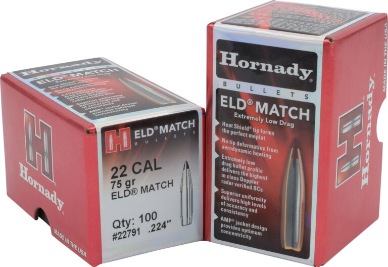 ELD® MATCH .22 CALIBER (.224'') RIFLE BULLETS ELD MATCH 22 CALIBER (0.224'') 75GR POLYMER TIP 100/BOX