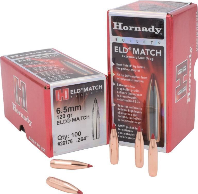 ELD® MATCH 6.5MM (0.264'') POLYMER TIPPED BOATTAIL RIFLE BULLETS ELD® MATCH 6.5MM (0.264'') 120GR POLYMER TIP BOATTAIL 100/BOX