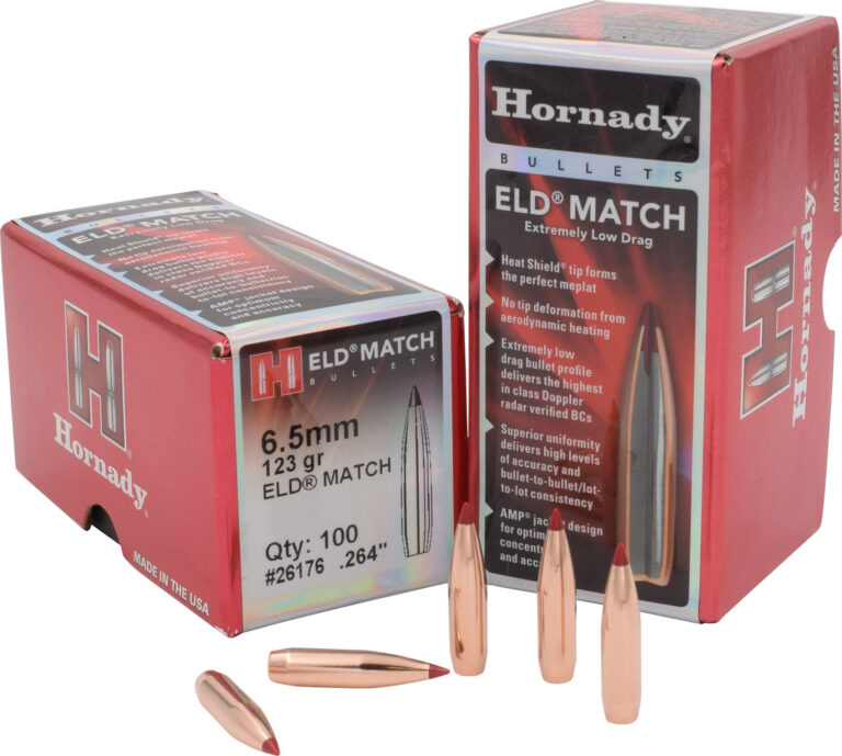6.5MM (.264'') 123 GRAIN ELD MATCH BULLETS ELD MATCH 6.5MM (0.264'') 123GR POLYMER TIP 100/BOX